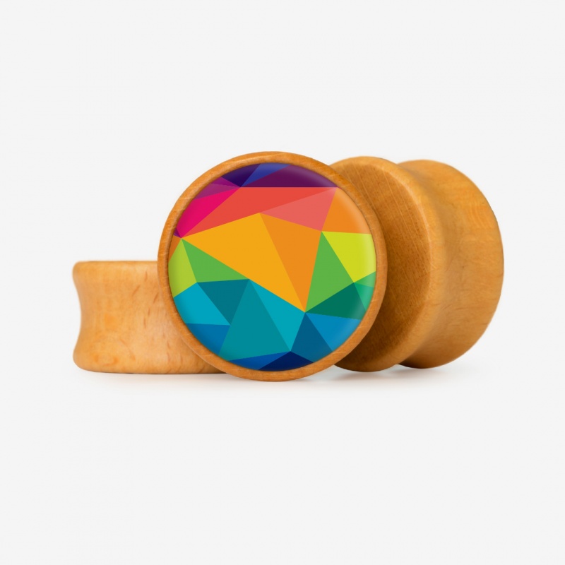 Plug Cores do Arco-íris - Base Selecionável - Geométrico