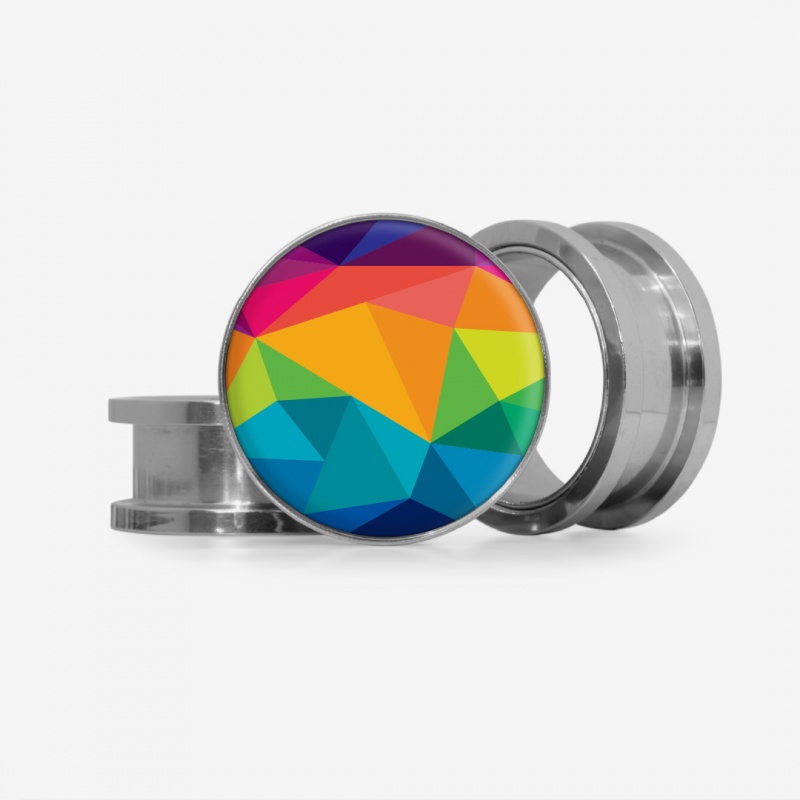 Plug Cores do Arco-íris - Base Selecionável - Geométrico