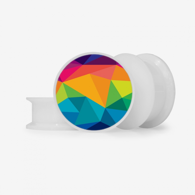 Plug Cores do Arco-íris - Base Selecionável - Geométrico