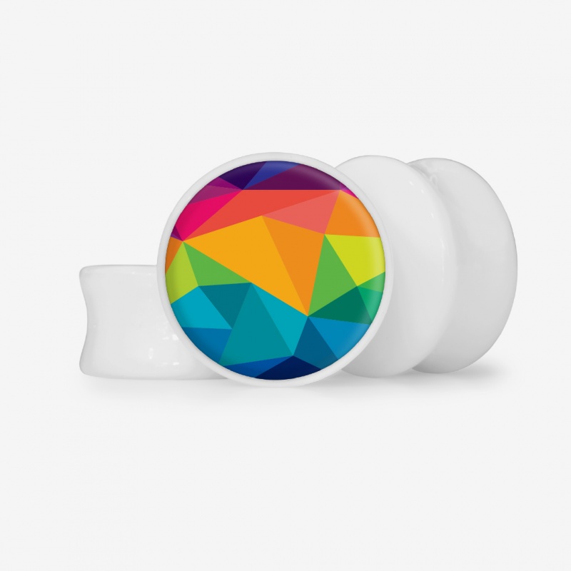 Plug Cores do Arco-íris - Base Selecionável - Geométrico