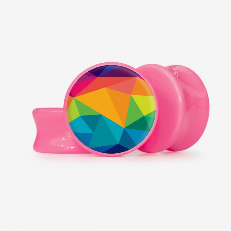 Plug Cores do Arco-íris - Base Selecionável - Geométrico