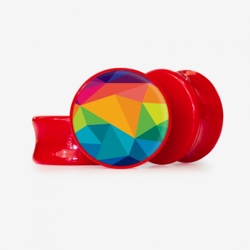 Plug Cores do Arco-íris - Base Selecionável - Geométrico