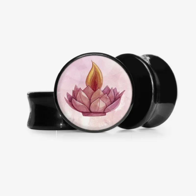 Plug Acrílico Lotus Diwali - Base Selecionável - Indiano