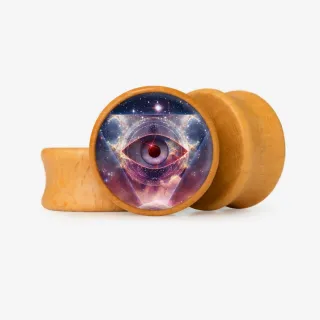 Plug Olho Cósmico Base com estampa hipnótica do terceiro olho