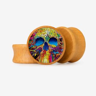 Plug Caveira Psicodélica 2 - Base Selecionável - Caveira