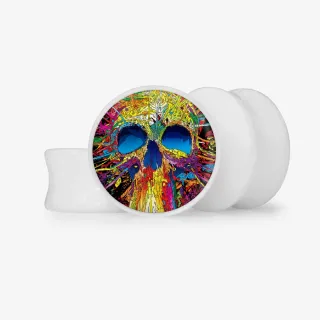 Plug Caveira Psicodélica 2 - Base Selecionável - Caveira
