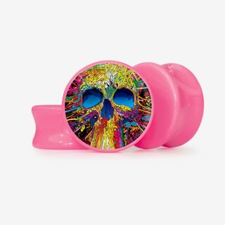 Plug Caveira Psicodélica 2 - Base Selecionável - Caveira