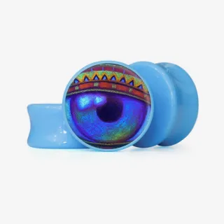 Plug Olho Ativo em acrílico com design místico – alargador olho espiritual