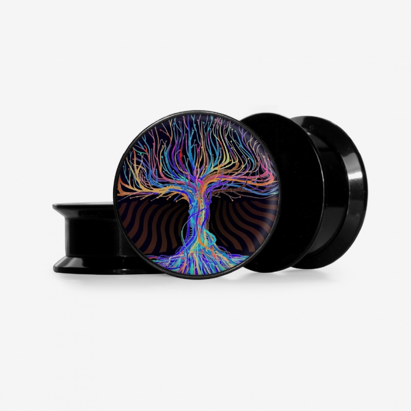 Plug Árvore Espiritual com estampa mística com Base Selecionável